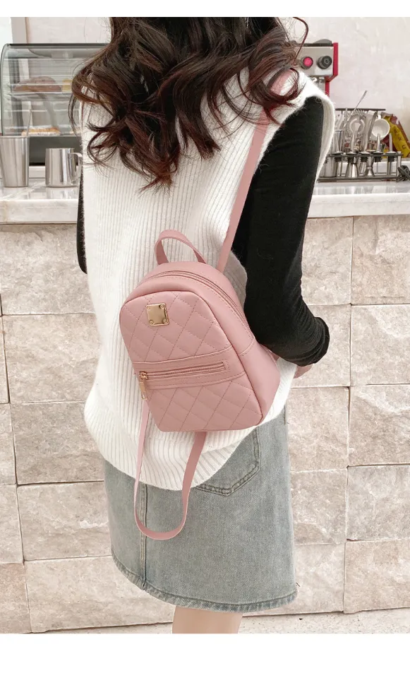 Women s Mini Backpack Luxury PU Leather Kawaii Backpack Cute Graceful Bagpack Small School Bags for Girls Bow knot Leaf Hollow Daraz .bd