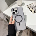 Semi-Permeable Corrugated Apple 15 Phone Case Ice Mist Magnetic Suction iphone14 Sense of Simple Skin 13promax Applicable 12.
