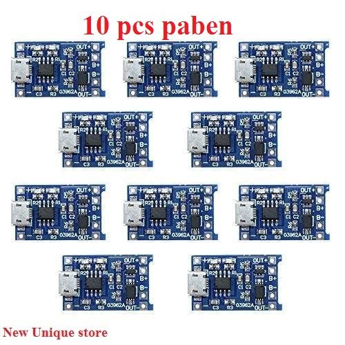 10pcs%20Micro%20USB%205V%201A%2018650%20TC4056A%20Lithium%20Battery%20Charging%20Board%20Charger%20Module%20with%20Dual%20Protection%20Function%20-%20Image%202