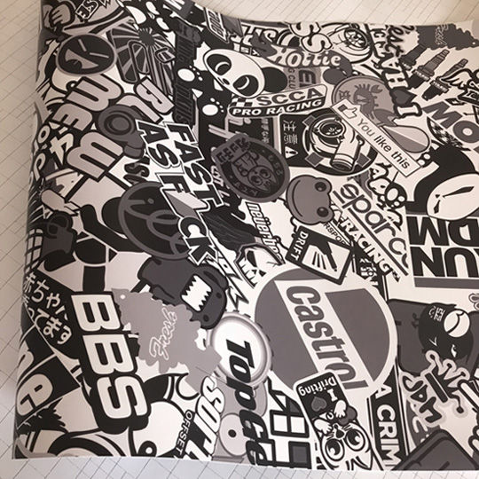 【DATA FROG Global MALL】JDM Graffiti Skull Vinyl Sticker Bomb Film Car Sticker Decal Motorbike Car HOOD Roof Skateboard Scooter Wrapping