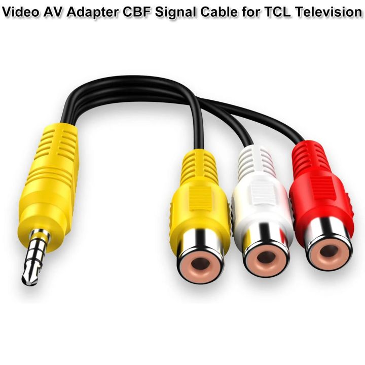 3.5MM To 3 RCA Cable Video Component AV Adapter Cable For TCL TV 3.5mm To RCA Red White And Yellow Female Video Cable TV Set Daraz .bd