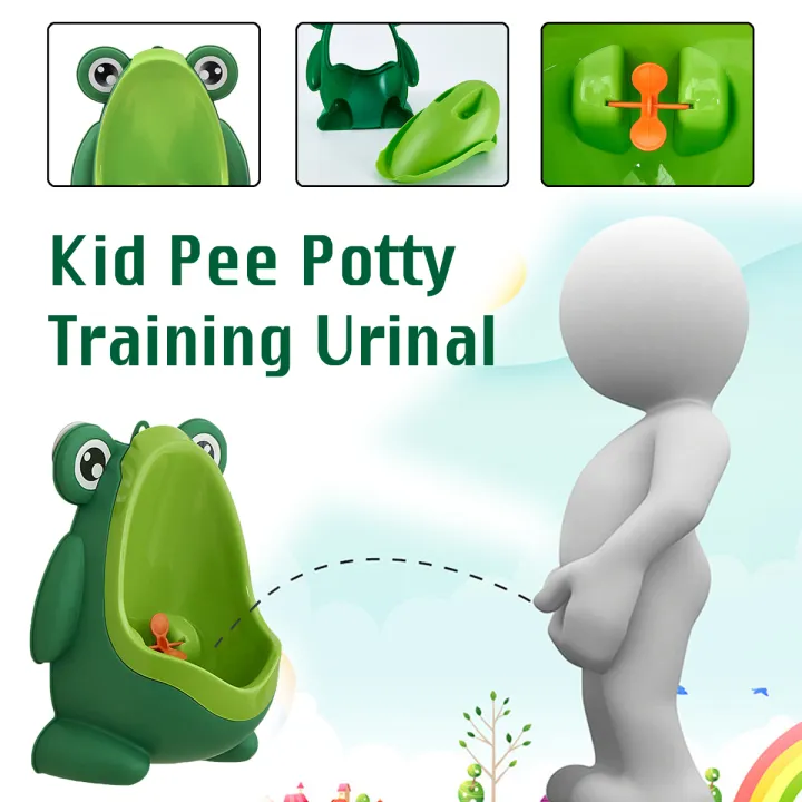 Frog Portable Pee Cute Potty Training Trainer Urinal Wall-mounted For Boy Kid -