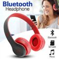 P47 Headband Foldable Stereo Bluetooth Headphones Wireless Headse Red - Headphone. 
