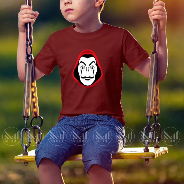 Money%20Heist%20Graphic%20Design%20T-Shirt%20Made%20With%20Premium%20Cotton%20Unisex%20Round%20Neck%20Short%20Sleeve%20-%20Image%204