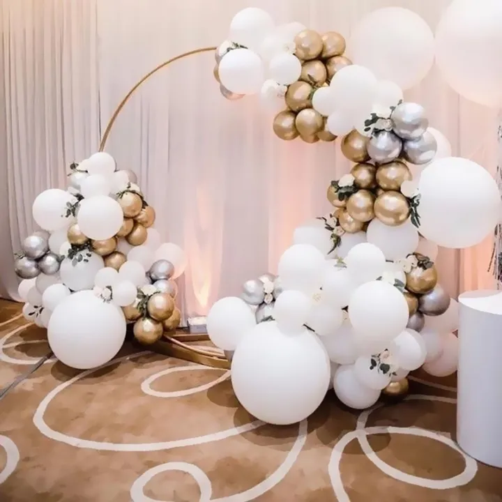 5/10/18inch%20Classic%20Matte%20White%20Latex%20Balloons%20Chrome%20Metallic%20Gold%20Balloon%20Arch%20Birthday%20Party%20Decor%20Baby%20Shower%20Wedding%20Globos%20-%20Image%207
