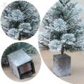 Artificial Christmas Tree with Lights Wooden Base for Bedroom Porch Garden 450mmx450mmx680mm. 