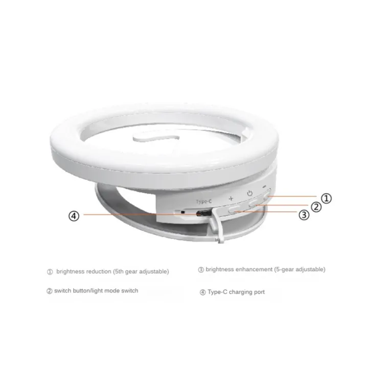 Cell%20Phone%20Beauty%20Convenient%20Portable%20Selfie%20Multi-Angle%20Fill%20Light%20Multi-Functional%20Live%20Fill%20Light%20Durable%20High%20Guality%20White%20-%20Image%207