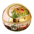 Ashtray Household Home Decor Zinc Alloy Retro Large Ash Holder with Lid for 3d Relief Pattern Design is Exquisite. 