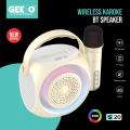 Geeoo S-20 RGB Portable Karaoke Bluetooth Speaker with Wireless Microphone.