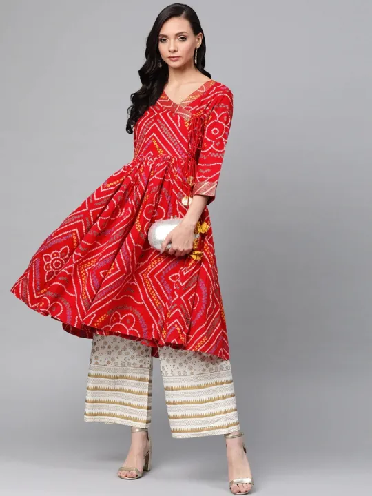 Womens%20Original%20AC%20Cotton%20Fabric%20Skin%20Print%20Readymade%20Kurta%20with%20Palazzo%20Set%20Stylish%20Wear%20-%20Image%204