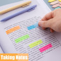 Color Fluorescent Note Label Paper Writable Mark Plastic Book Student Stationery Office Supplies.