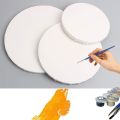 Blank Painting Canvas Panel, Round-Shaped White Canvas.