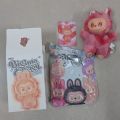 3rd generation get into energy labubu plush doll key chain figure box key chain dolls.