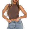 Women Skim Dupes Tank Tops Strechy Sleeveless Cropped Vest Tee Shirts Slimt Fitted Going Out Teen Girls Aesthetics Streetwear.
