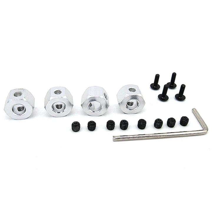 1%20Set%205Mm%20To%2012Mm%20Metal%20Combiner%20Wheel%20HUB%20Hex%20Adapter%20&%204%20Pcs%20Rubber%20Wheel%20Tire%20Tyre%20-%20Image%203