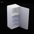 White Wood Refrigerator Fridge Freezer Dolls House Kitchen Decor 1/12 Scale.