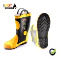 Fireproof Fire Fighting Safety Boots High temperature resistant waterproof fireman Footwear Rubber protection with anti-collision performance. 