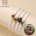 Alien EthShine Personalized Circle Photo Bracelet Custom Projection Photo Bracelets Couple Memorial Jewelry Christmas Gift Women Men.