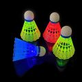 6Pcs/Set Luminous Badminton Balls LED Foamed Plastic Sport Badminton Colorful Light-up Shuttlecocks Children LED Badminton Set.