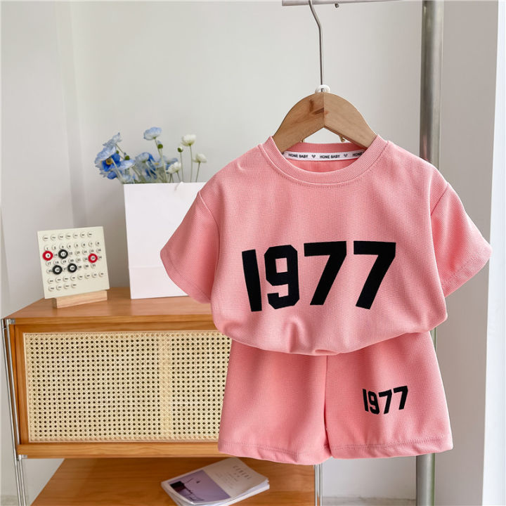 Child%20Summer%20Clothing%20Teen%20Girls%20Tshirt%20Shorts%202pcs%20Fashion%20Printed%20Suit%20Boys'%20Babies%202023%20New%20Style%20Simple%20Casual%20Sports%20Suit%20-%20Image%203