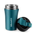 Double Drink Coffee Mug-Cup 400ml Portable Stainless Steel Travel Vacuum Insulated with straw Lid-(Original China). 