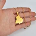 Anniyo 3.2cm India Punjab State Map Pendant Necklace Jewelry #233521.