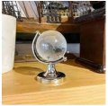 Crystal glass world globe crystal ball rotation crystal globe for Office Desk Decoration. 