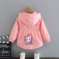 Baby Girl Coat Spring and Autumn Fashion Hooded Jacket Children's Casual Girl Long-Sleeved Popular Online Celebrity Jacket.