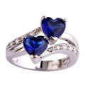 （New）Alloy Ring Portable Lightweight mall Metal Finger Decoration Love Heart hape Engagement Ring for Women. 