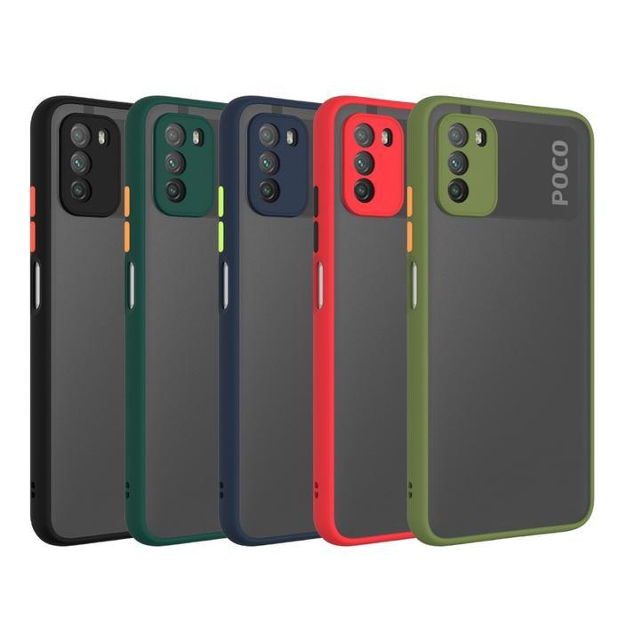 For Poco M3 Back Cover Matte Back Cover Camera Protective