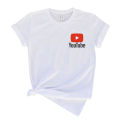 YouTube white Short Sleeves T-Shirt For Men(You tube Logo).