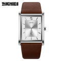 Skmei Luxury Business Affairs Men Quartz Wristwatches Comfortable Leather Watchbands Watch For Men Fashion Waterproof 9256. 
