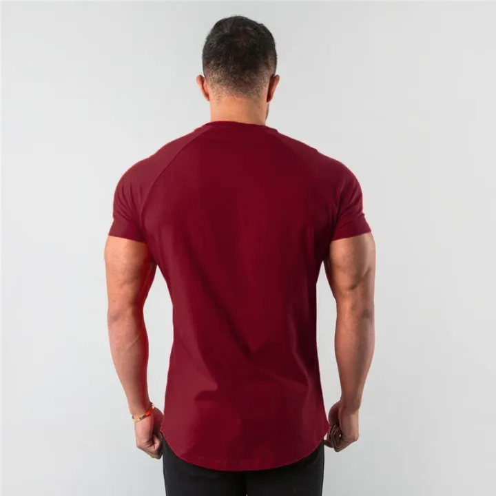 New%20Stylish%20Plain%20Tops%20Fitness%20Mens%20T%20Shirt%20Short%20Sleeve%20Muscle%20Joggers%20Bodybuilding%20Tshirt%20Male%20Gym%20Clothes%20Slim%20Fit%20Tee%20Shirt%20-%20Image%203
