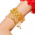 Metal Jewelry Handcrafted Belly Dance-Inspired Indian Style Belly Dance Bell Body Chain Upper Arms Chain Women'S Jewelry Belly Dance Accessories for Belly Dance Performances Costume Parties Festival. 