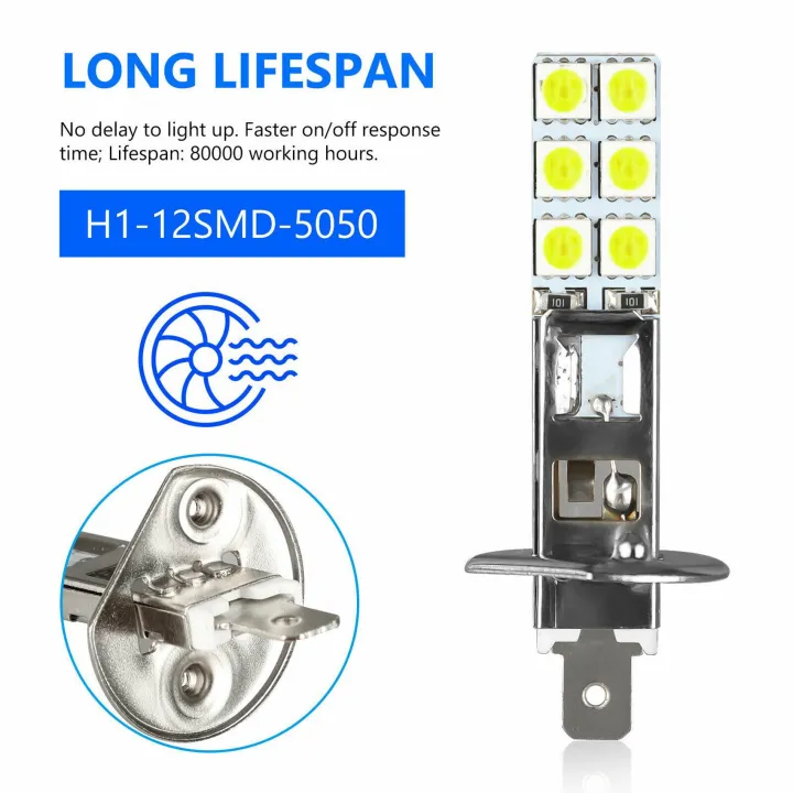 8PCS%20H1%206000K%20Super%20White%2080W%20LED%20Headlight%20Bulbs%20Kit%20Fog%20Driving%20Light%20-%20Image%206