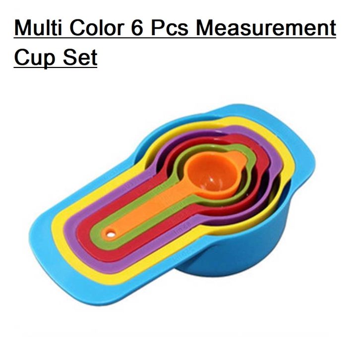 6Pcs%20SET%20Multi%20Color%20Measurement%206%20Pcs%20Cup%20Set%207.5ml%2015ml%2060ml%2085ml%20125ml%20250ml%20Plastic%20Kitchen%20Measurement%20Cup%20Set%20Measuring%20Tools%20&%20Scales%20-%20Image%203