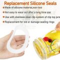 30 Pieces Silicone Jar Gaskets Replacement Silicone Jar Seals Airtight Silicone Gasket Sealing Rings Leak Proof.