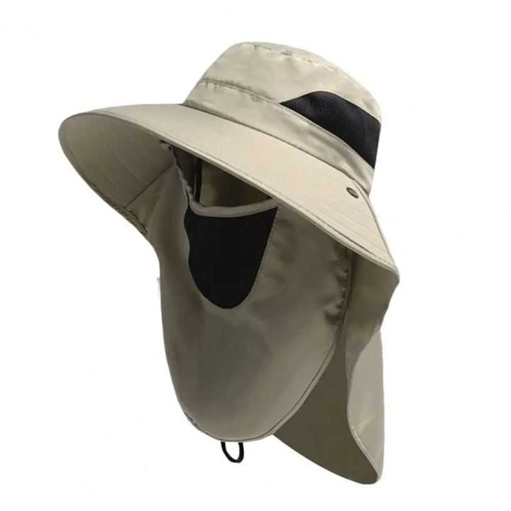 Outdoor%20Hat%20Scarf%20Breathable%20Neck%20Protective%20Wide%20Brim%20Unisex%20Windproof%20Fixed%20Strap%20Fishing%20Camping%20Cycling%20Fisherman%20Hat%20Scarf%20-%20Image%205