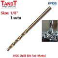 TANDT 1pcs HSS Drill Bit inch suta soot mm Available size ( 3/32" to 1/2" ). 