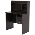 KD Study Table with Shelves Storage /Computer Table/Writing Office Desk for Home Office ( Finish Color Black). 