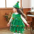 New Year Kids Santa Tree Toddler Baby Green Xmas Clothes Party Green Dress Set For Children Christmas Costume Christmas Tree Set. 