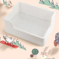 Large Rabbit Litter Box For Cage Split Potty Trainer Corner Anti-overturn Toilet Box Pet Supplies For Small Animals. 