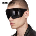 Oversized Black Punk Goggle Sunglasses Women Men Luxury Brand Designer Y2K Sport Sun Glasses Retro One Piece Outdoor Shade UV400. 