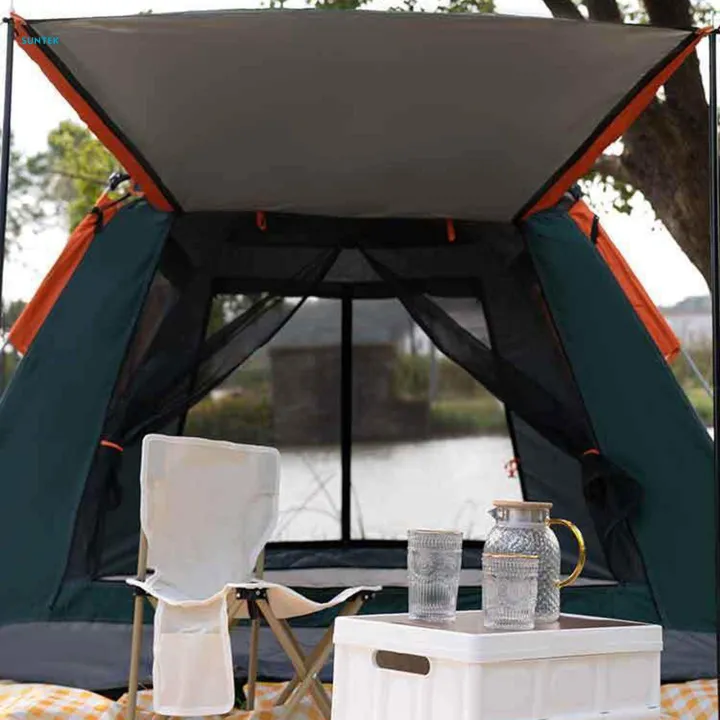 Camping%20Tent%20Portable%20Quick%20Assemble%20up%20for%20Climbing%20Trekking%20Green%20240x240x155cm%20-%20Image%202