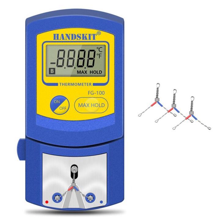 FG-100 Soldering Iron Tip Thermometer Tester With 4pcs Lead Free Sensors Thermometer Parts for Welding Iron