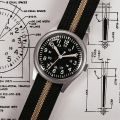 RDUNAE RA03 G10 34.5mm Retro Military Watch 316L Stainless Steel K1 Mineral Glass Luminous Sports Quartz Men Pilot Watch Men. 