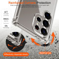 Transparent Phone Case For Samsung S24 Ultra ShockProof Back Cover For Samsung Galaxy S 24 Ultra Soft TPU Case S24 + Plus Funda. 