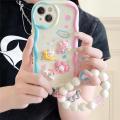 Korean 3D Bear Hang Phone Chain Lanyard Clear Soft Case For iPhone 15 14 Pro Max 11 12 13 Mini XR 6 8 7 Plus X XS SE Cute Cover. 