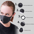 Anti Dust Mask Anti PM2.5 Pollution Face Mouth Respirator Black Breathable Valve Mask Filter  Mouth Cover. 