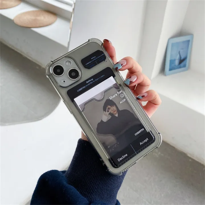 Cute%20Funny%20Airdrop%20Card%20Holder%20Transparent%20Phone%20Case%20For%20iPhone%2013%2012%2011%20Pro%20XS%20Max%20X%20XR%20SE%207%208%20Plus%20Clear%20TPU%20Soft%20Back%20Cover%20-%20Image%203